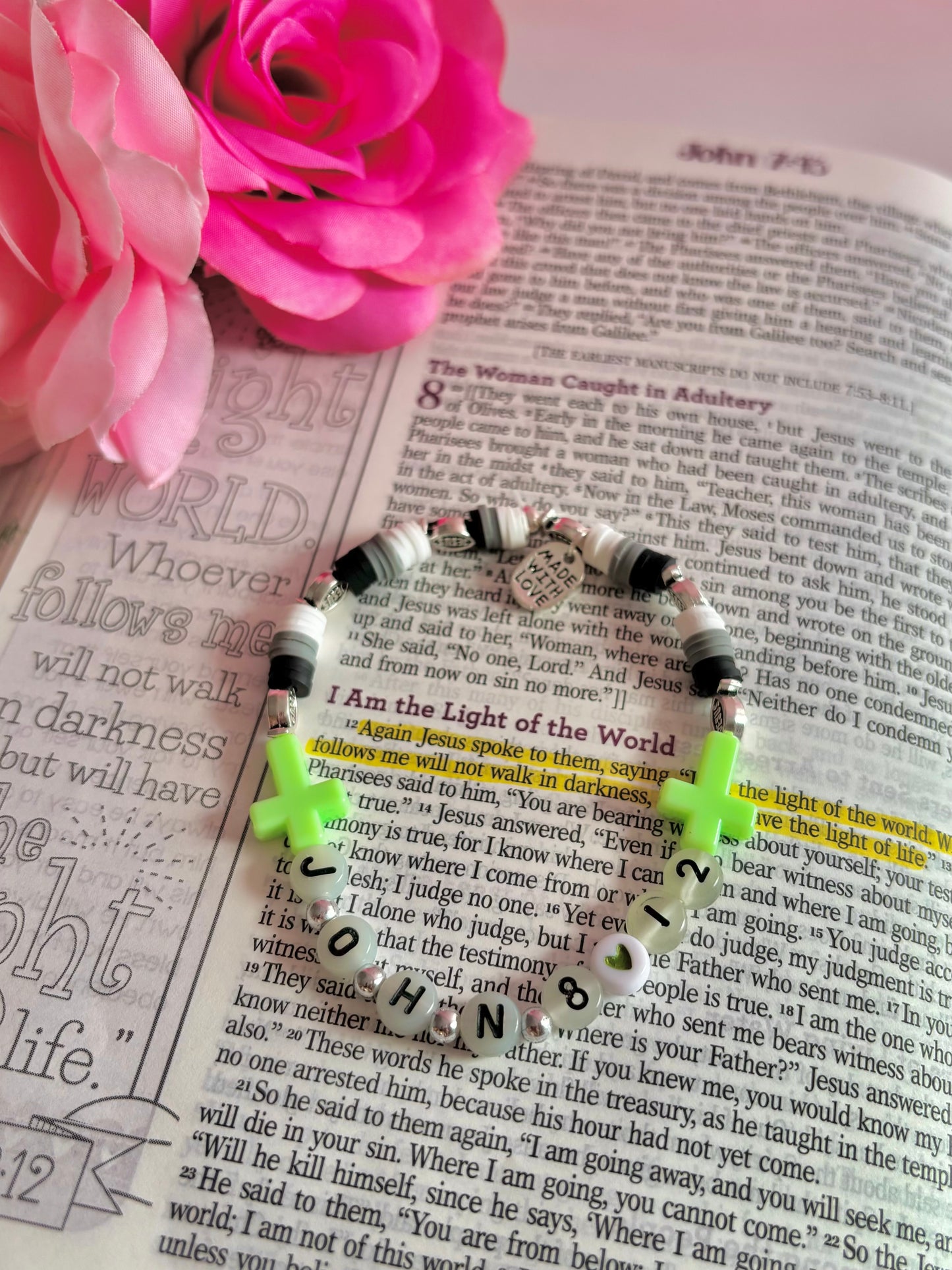 John 8:12💚 (Glows in the dark)
