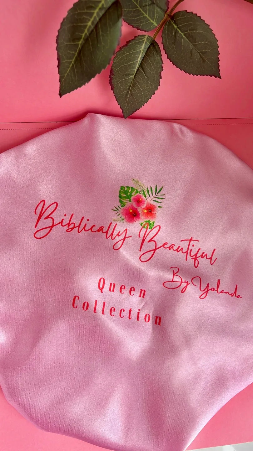 Pink Proverbs 31:25 Biblically Beautiful Signature Hair Bonnet