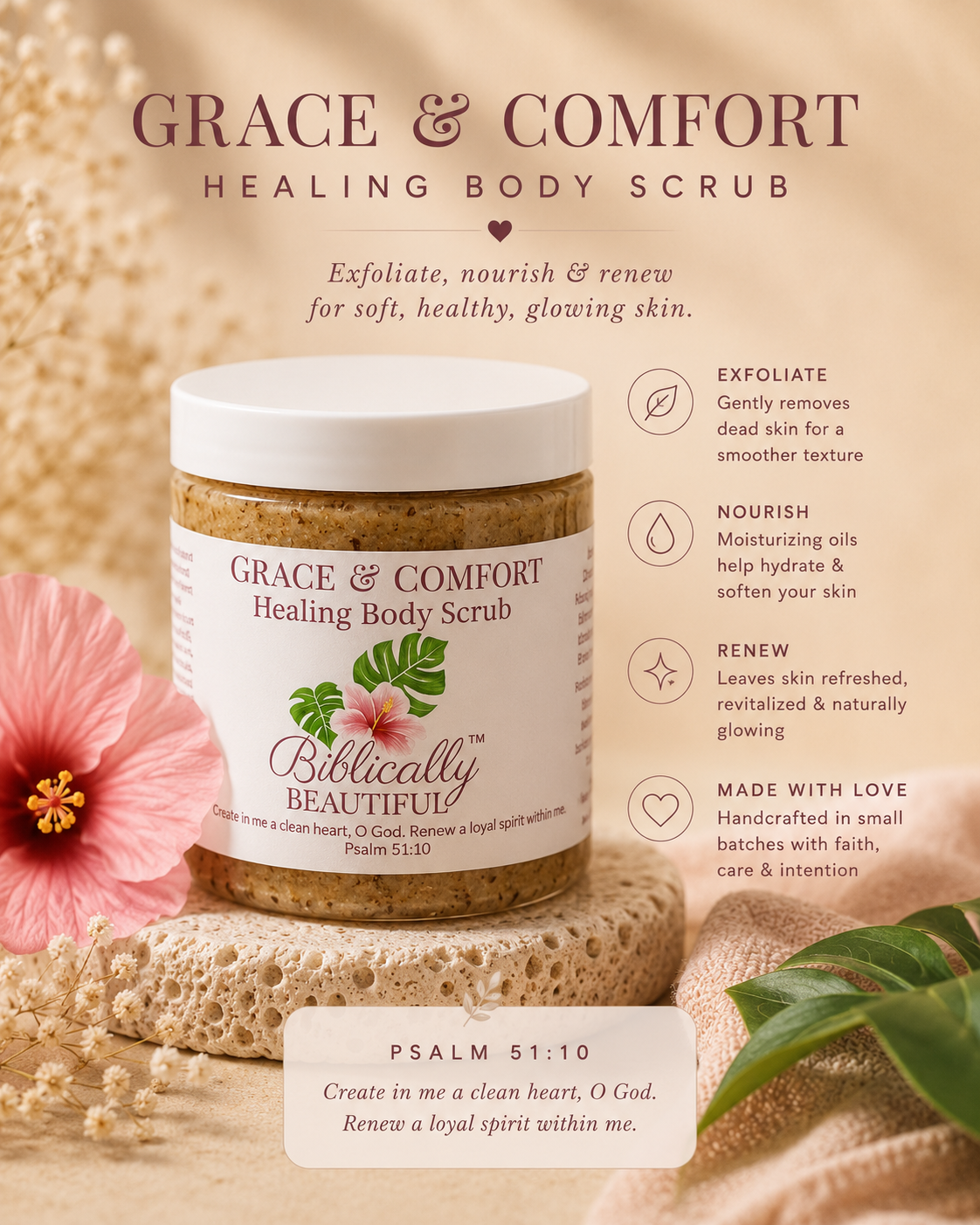 Grace & Comfort Healing Body Scrub 8oz